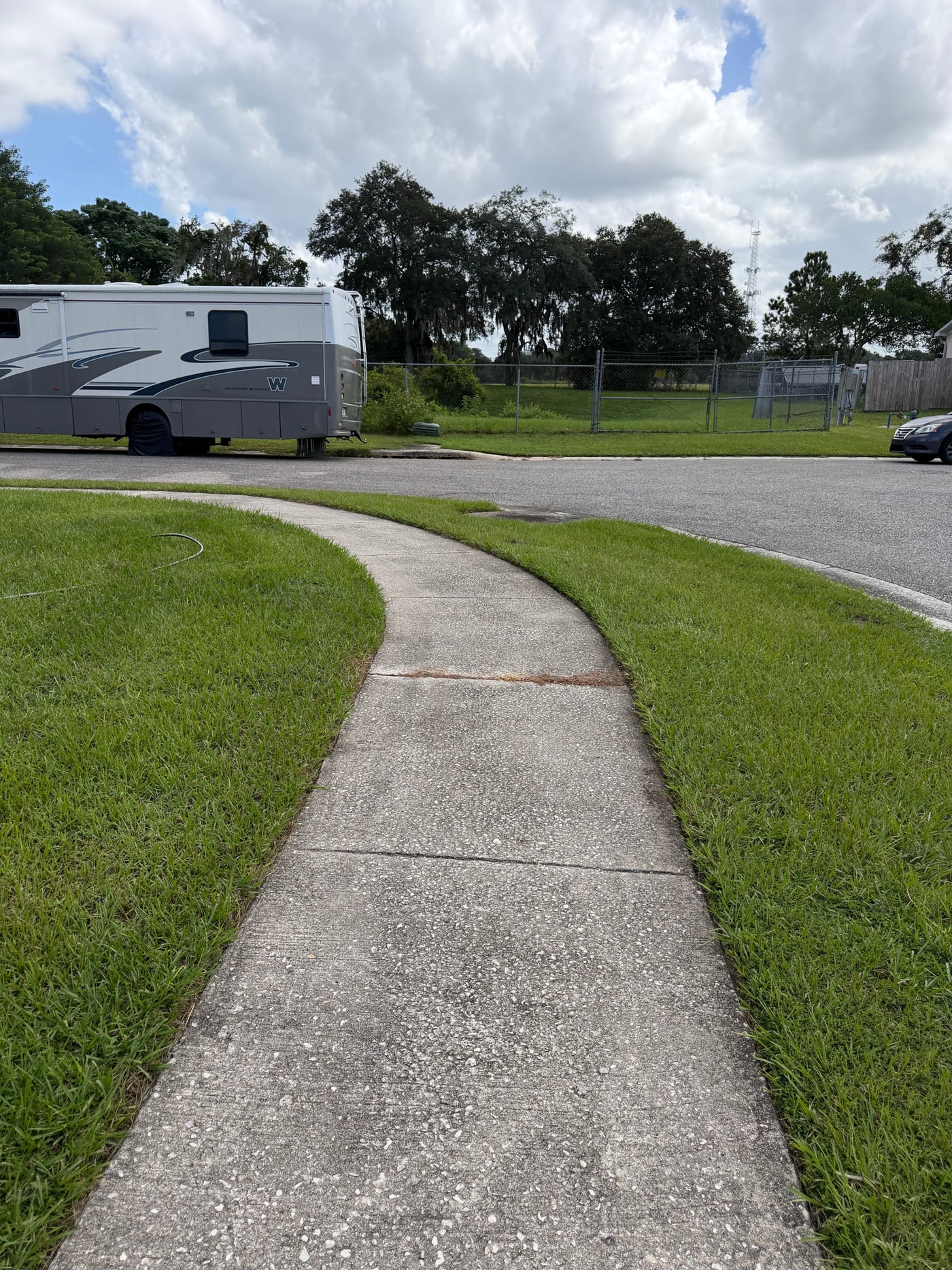 A brighter path to your door, before cleaning