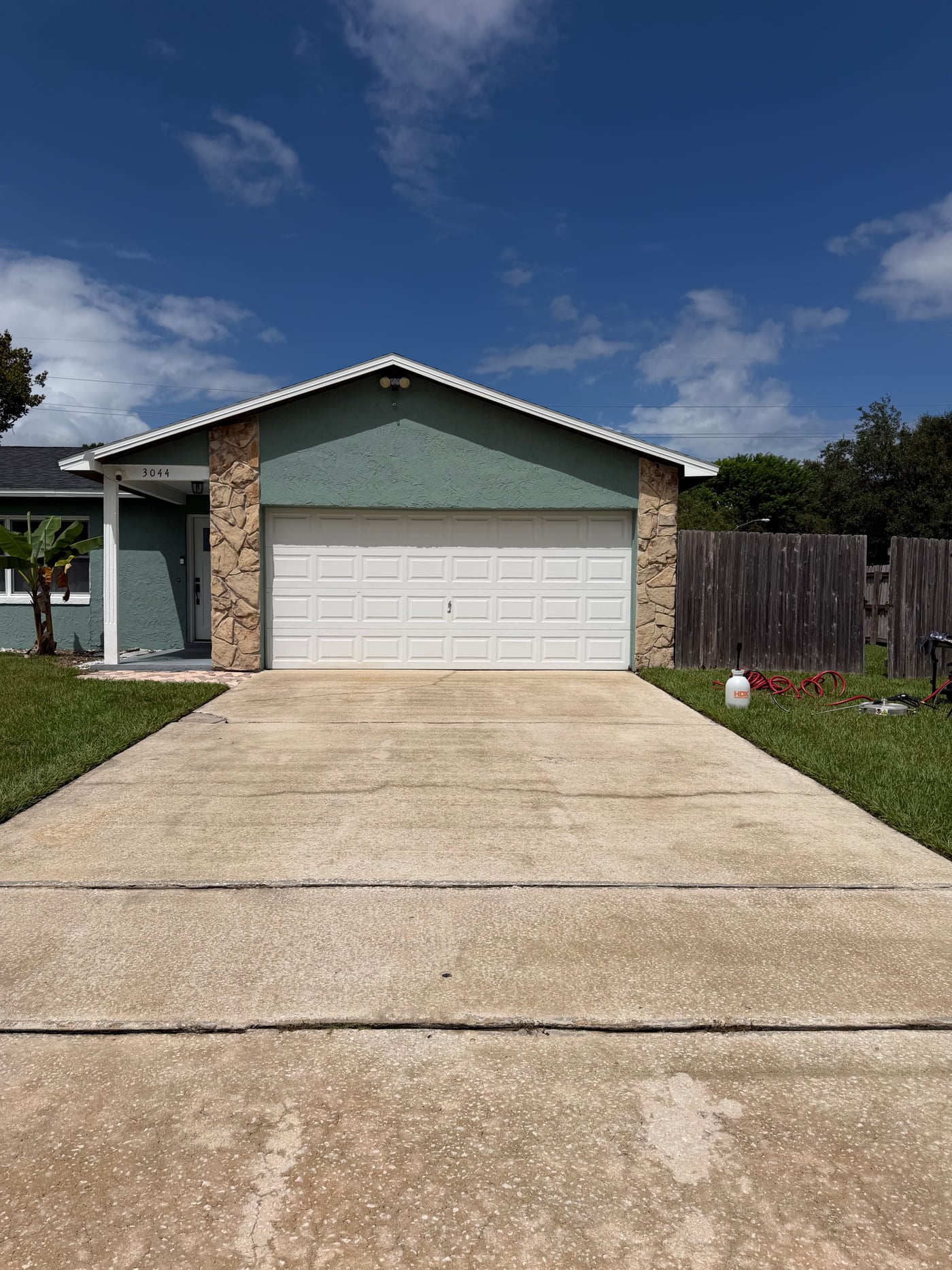 Driveway cleaned by CurbSyde Maintenance